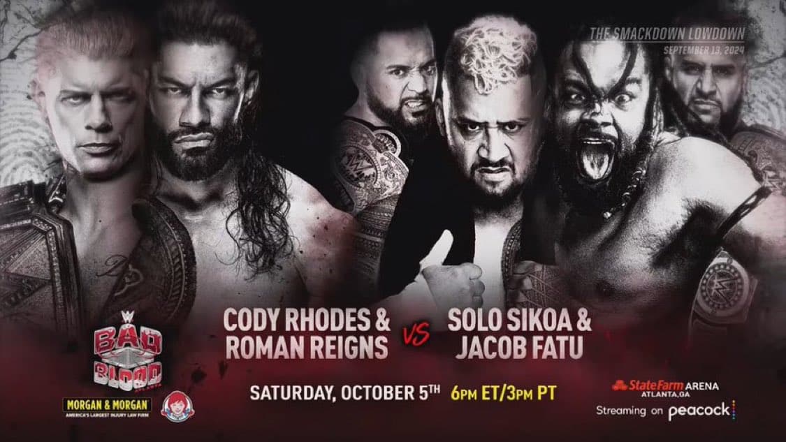 Updated Match Card For WWE Bad Blood 2024