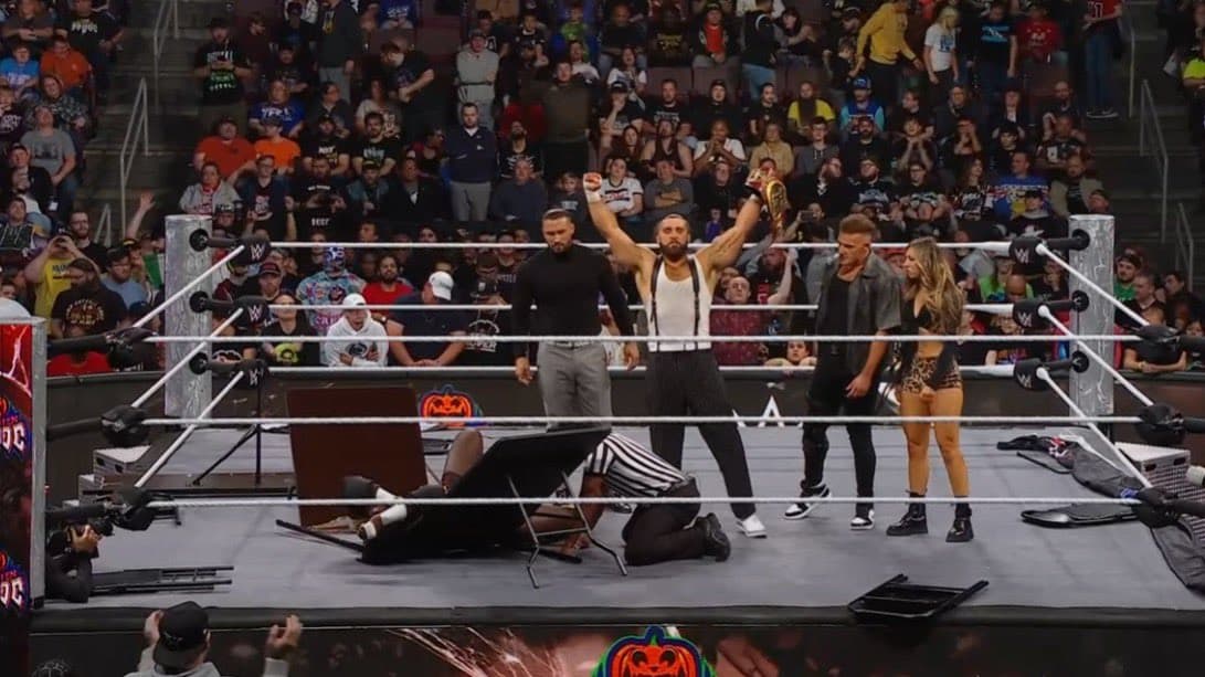 WWE NXT Halloween Havoc 2024 Results : Tony D’Angelo Retains Title Against Oba Femi in a Brutal Tables, Ladders, and Scares Match