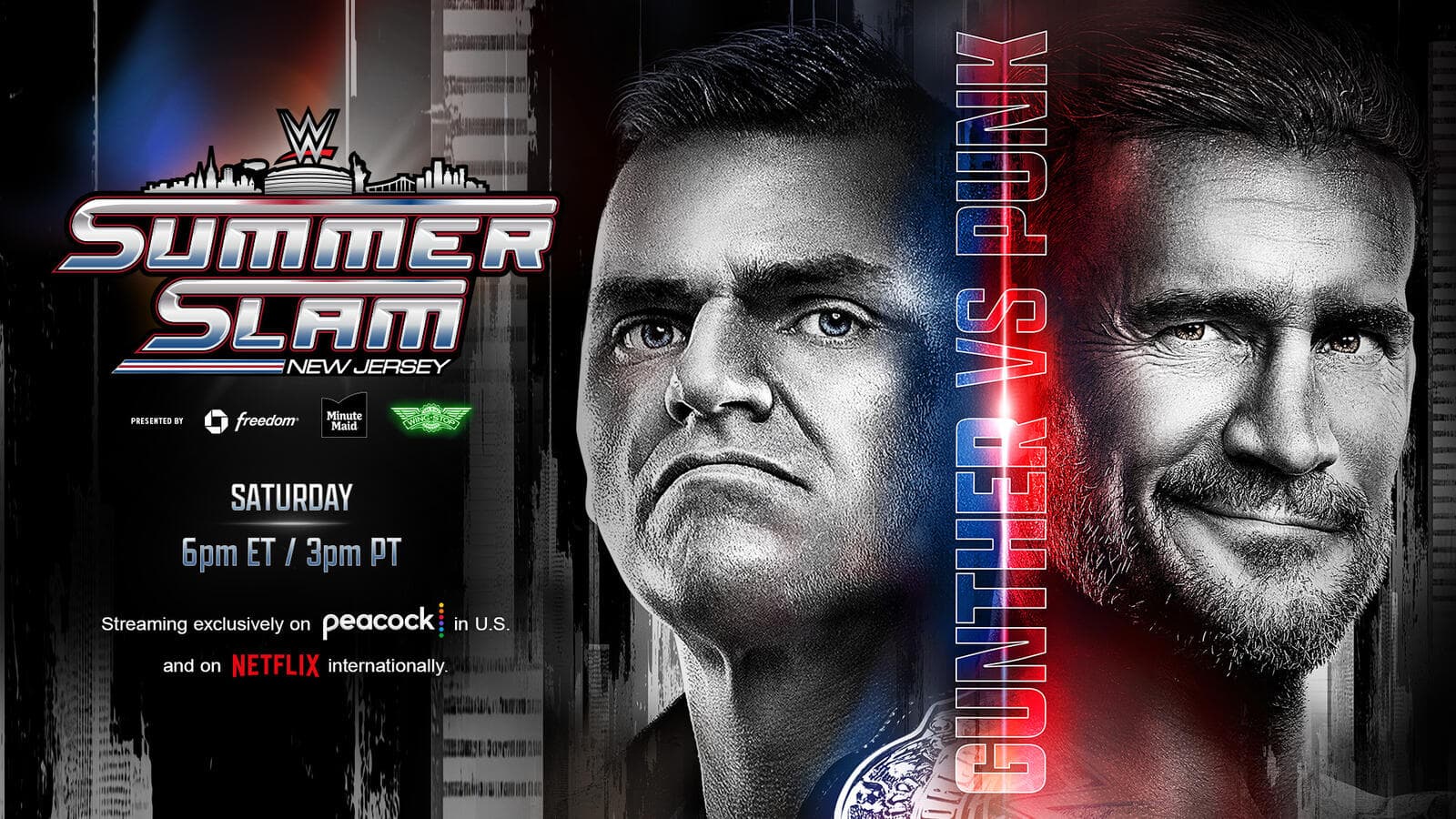 CM Punk vs. GUNTHER Officially Set to Main Event WWE SummerSlam Night One in Blockbuster World Heavyweight Title Match